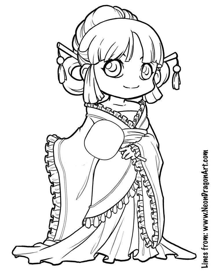 Chibi Coloring Pages Boys
 Tang dynasty coloring page Art Tips