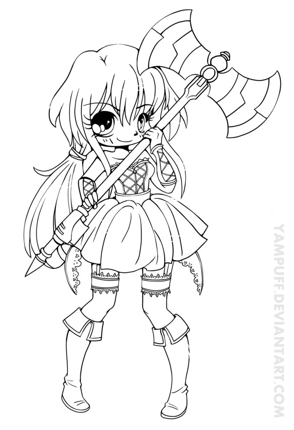 Chibi Coloring Pages Boys
 Vermillia Chibi Lineart mission by YamPuff on DeviantArt