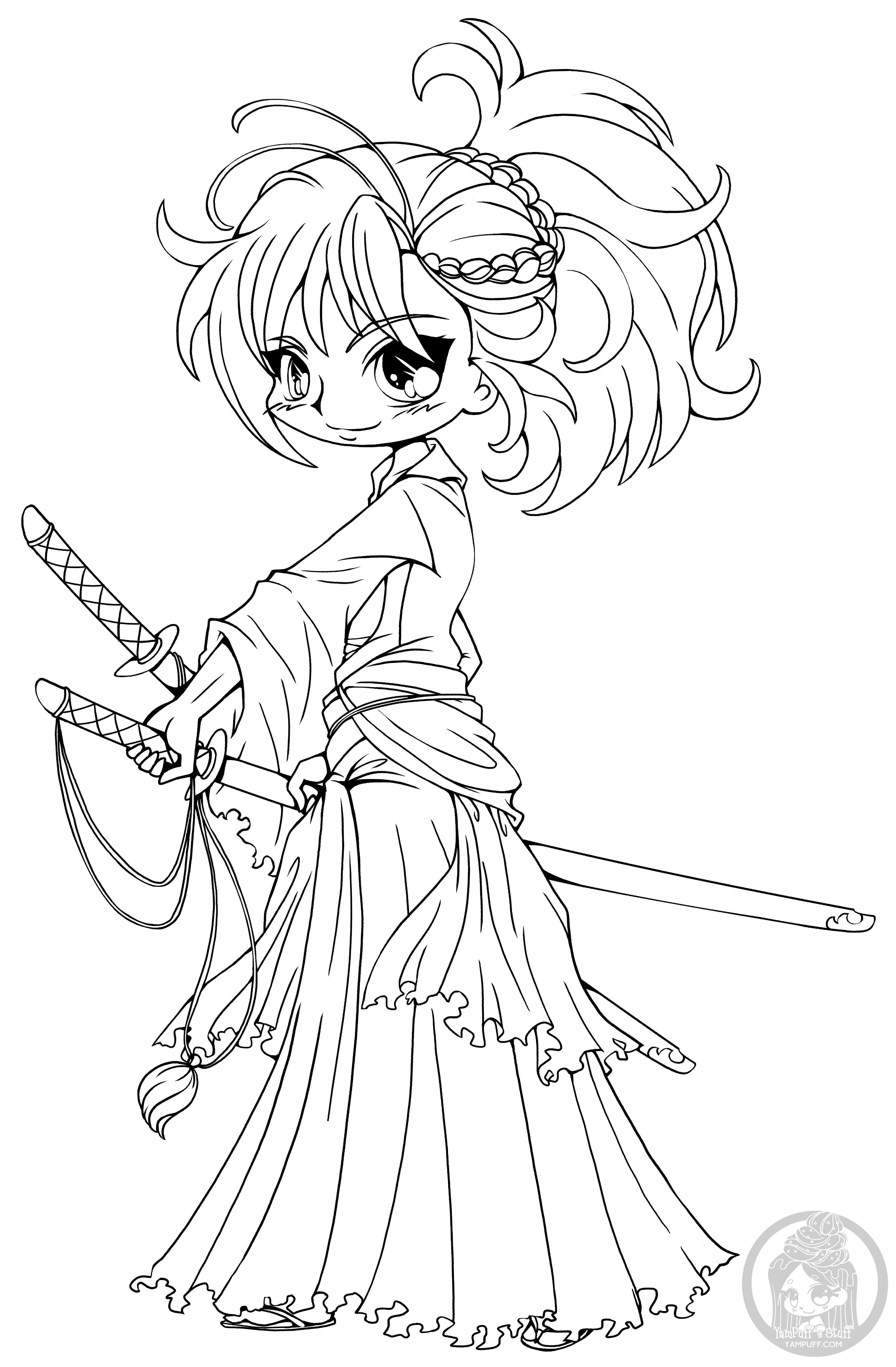 Chibi Coloring Pages Girl
 Fanart Free Chibi Colouring Pages • YamPuff s Stuff