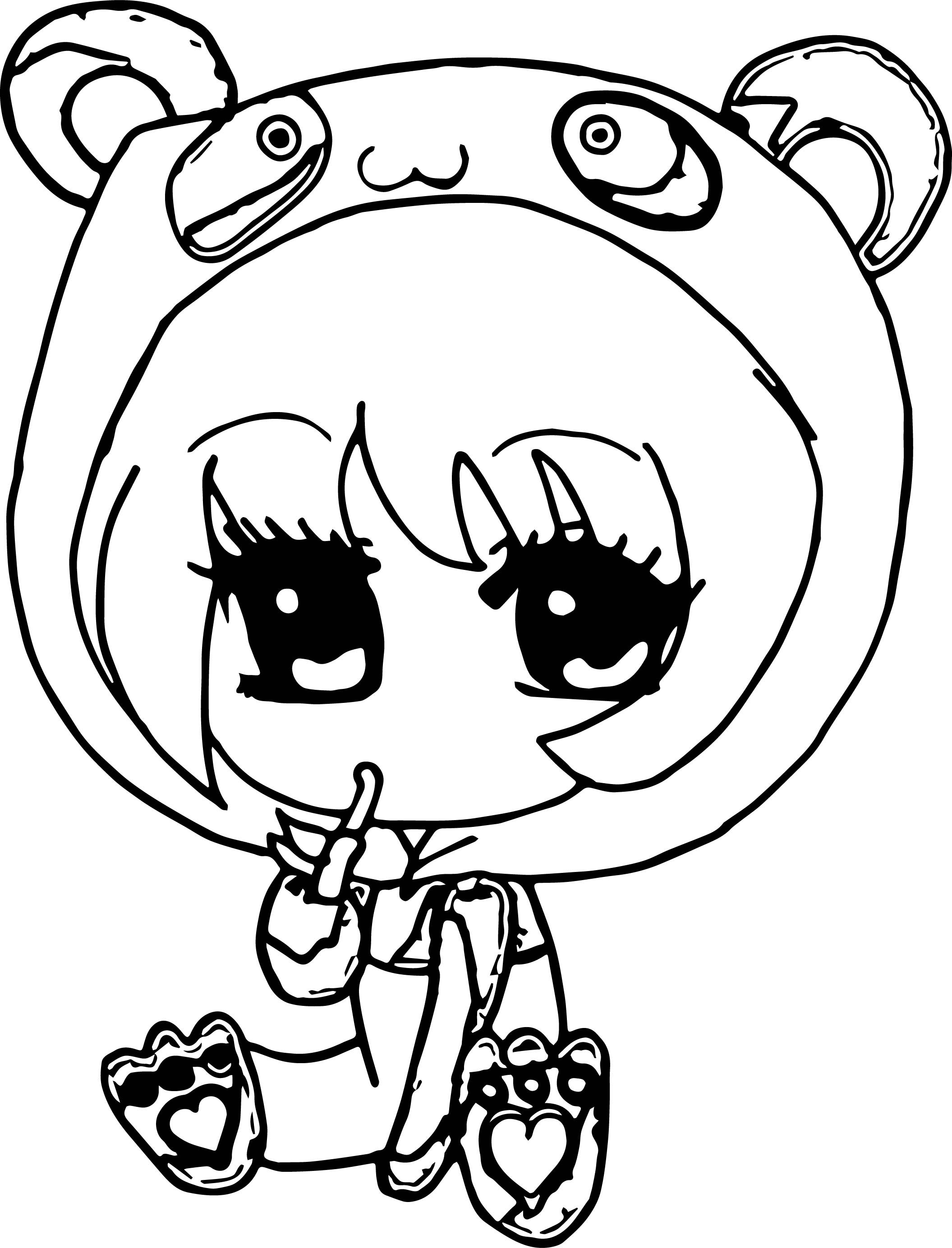 Chibi Coloring Pages Girl
 Anime Chibi Girl Coloring Pages