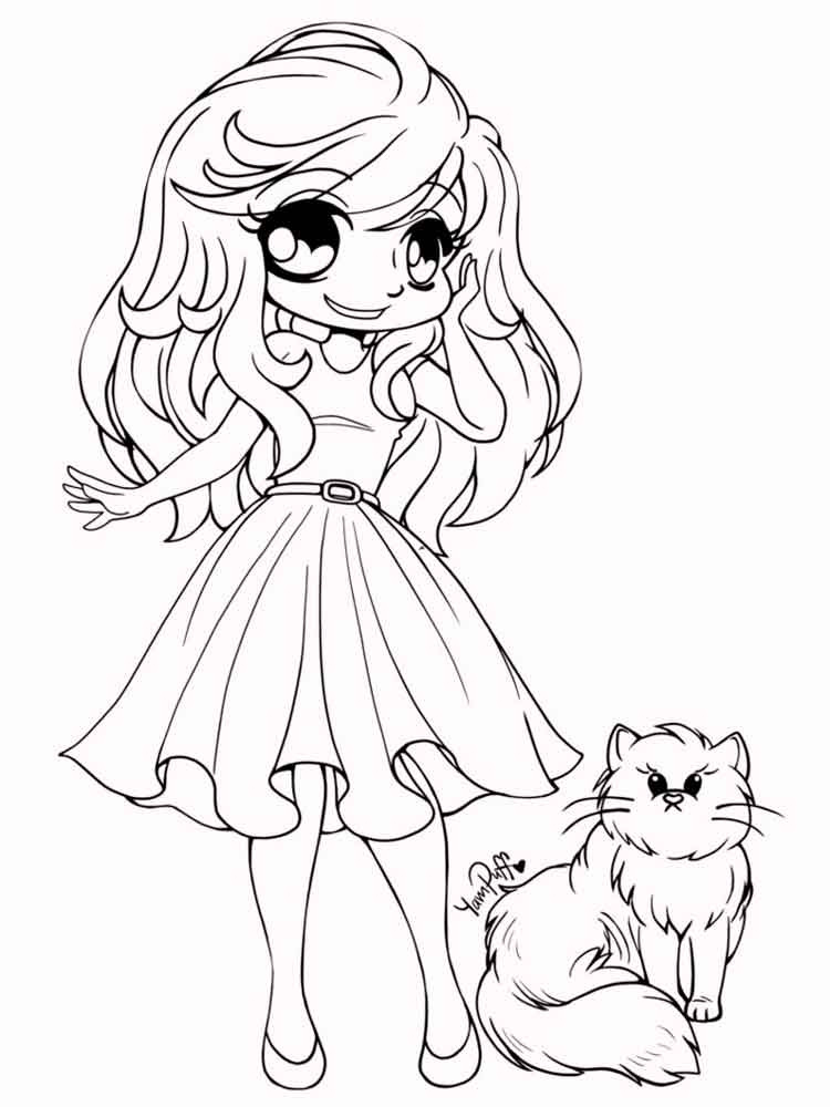 Chibi Coloring Pages With Three Girls
 Chibi coloring pages Free Printable Chibi coloring pages