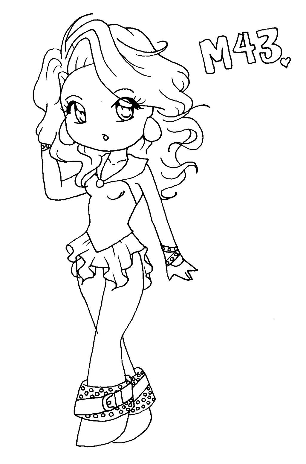 Chibi Coloring Pages With Three Girls
 Chibi Messier 43 Coloring Page by PandanaLove on DeviantArt