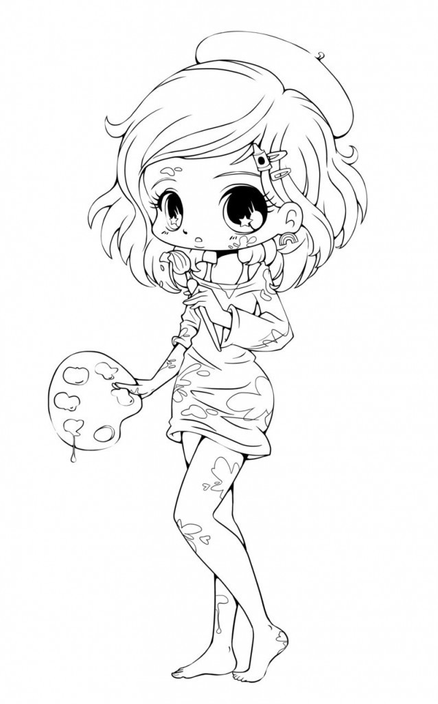 Chibi Coloring Pages With Three Girls
 Free Printable Chibi Coloring Pages For Kids