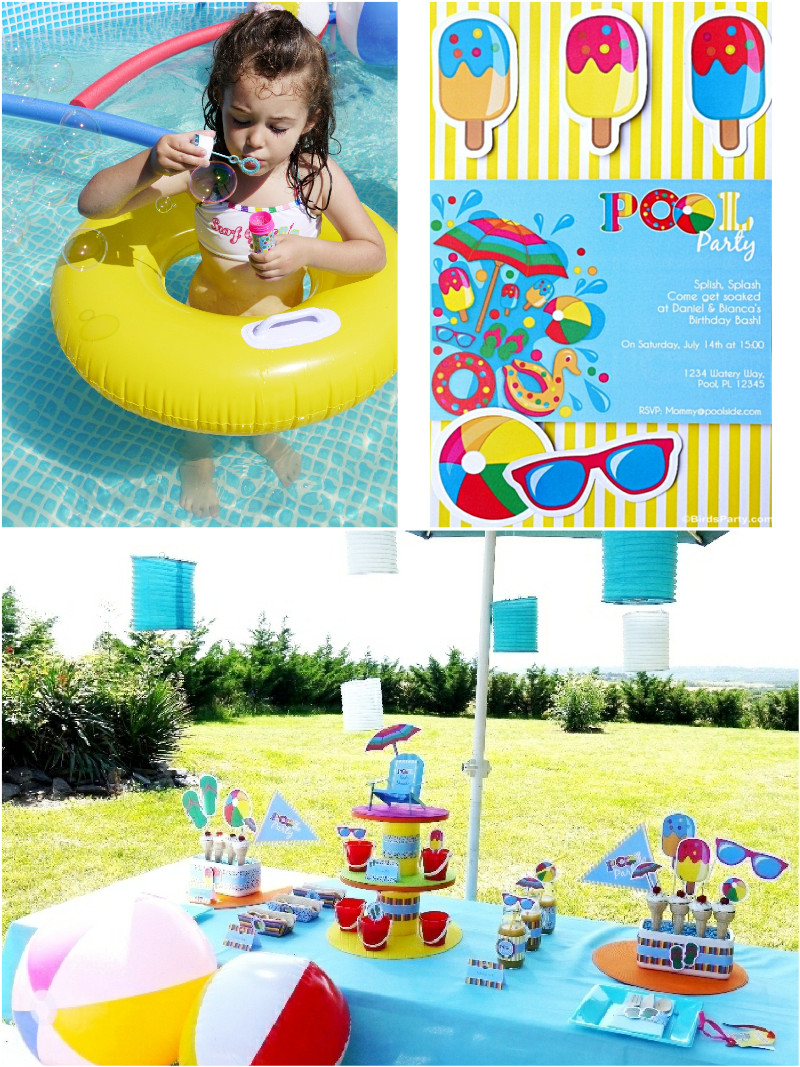 Children Pool Party Ideas
 Pool Party Ideas & Kids Summer Printables Party Ideas