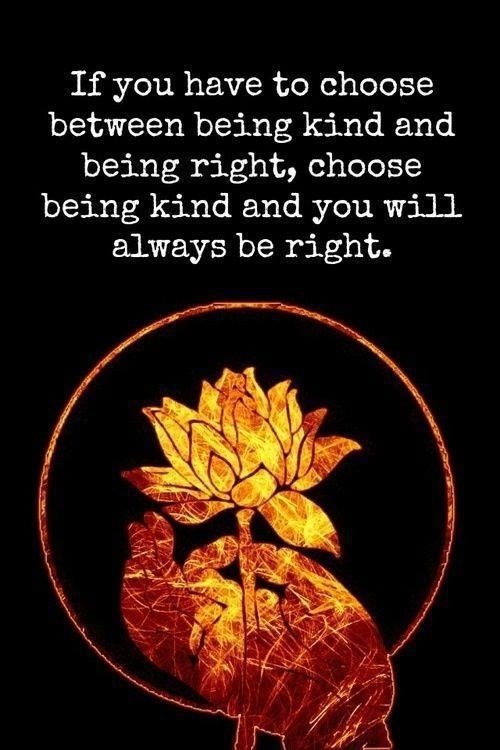 Choose Kindness Quotes
 If you have to choose between being kind and being right