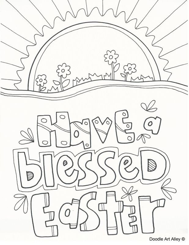 Christian Easter Coloring Pages Printable Free
 Religious Easter Coloring Page