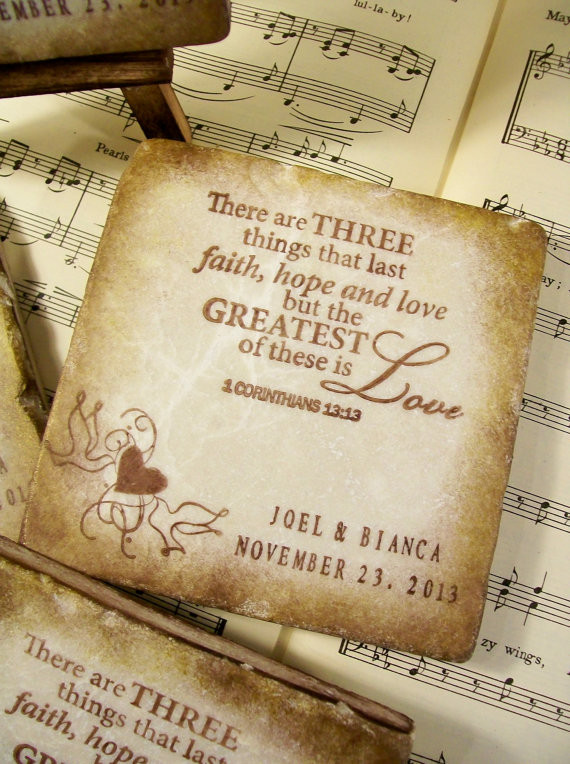 Christian Wedding Gift Ideas
 Personalized Wedding There are Three Things that Last