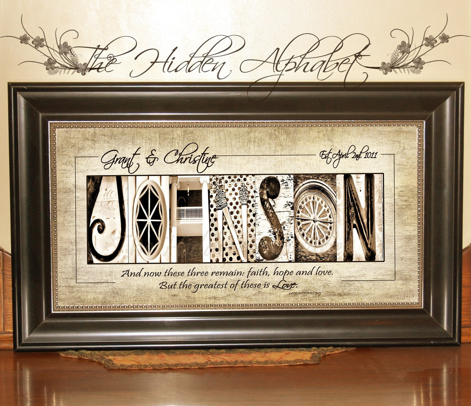 Christian Wedding Gift Ideas
 CHRISTIAN WEDDING Gift with SCRIPTURE Alphabet graphy
