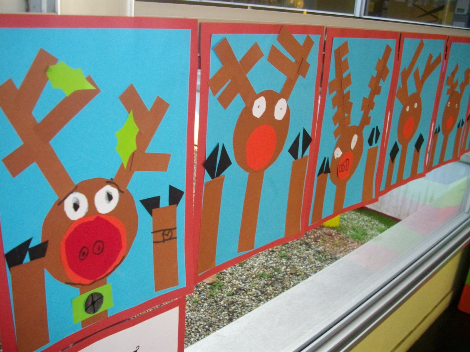 Christmas Art Ideas For Teachers
 a faithful attempt Rudolph at the Window Collage