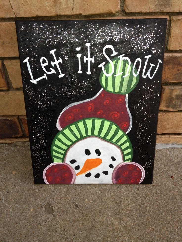Christmas Canvas Painting Ideas
 25 best ideas about Christmas canvas on Pinterest