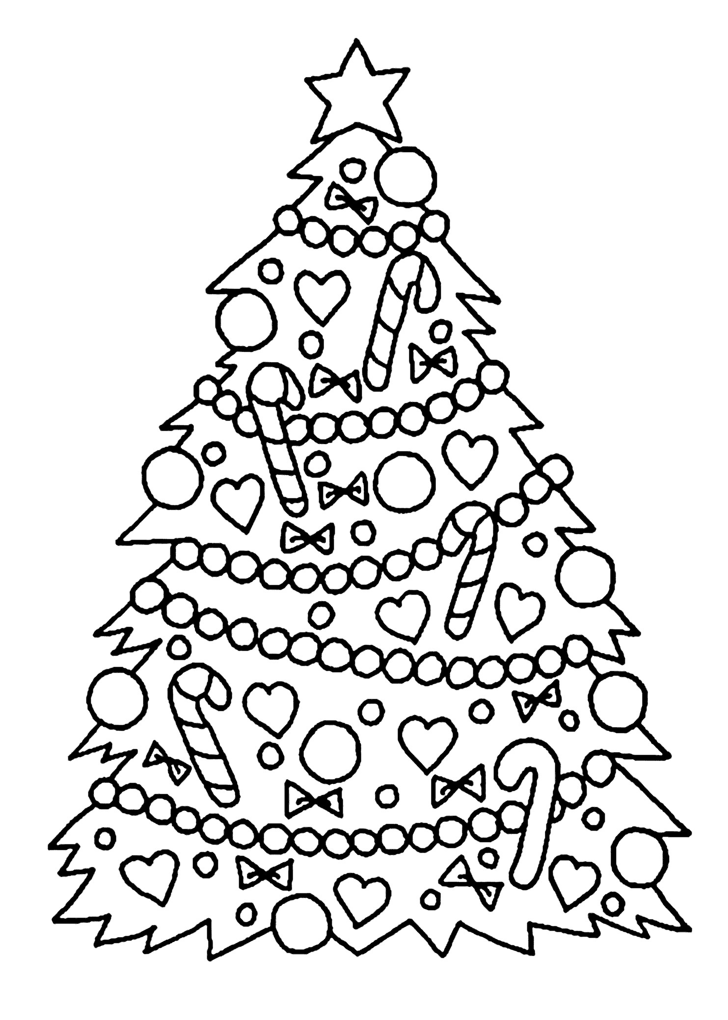 Christmas Coloring Pages Free
 Christmas Tree Coloring Pages for childrens printable for free