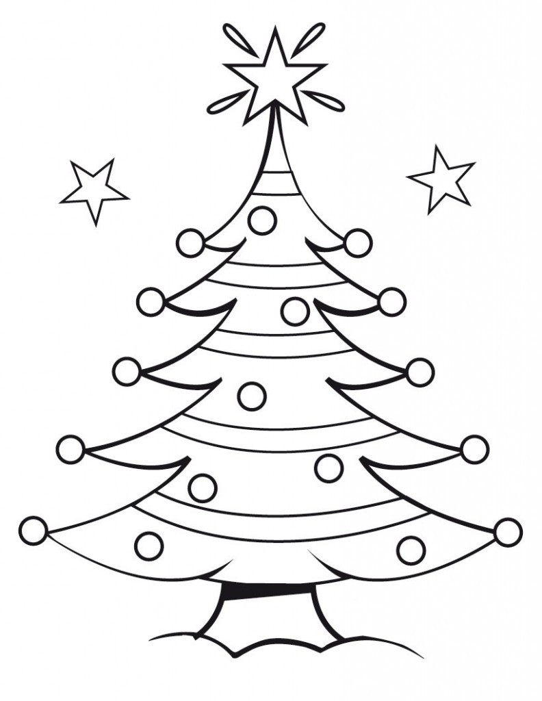 Christmas Coloring Pages Free
 Free Printable Christmas Tree Coloring Pages For Kids