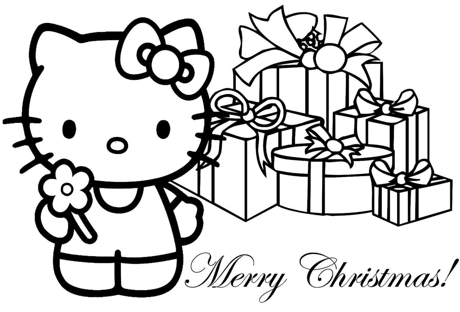 Christmas Coloring Pages Free
 HELLO KITTY CHRISTMAS COLORING SHEETS