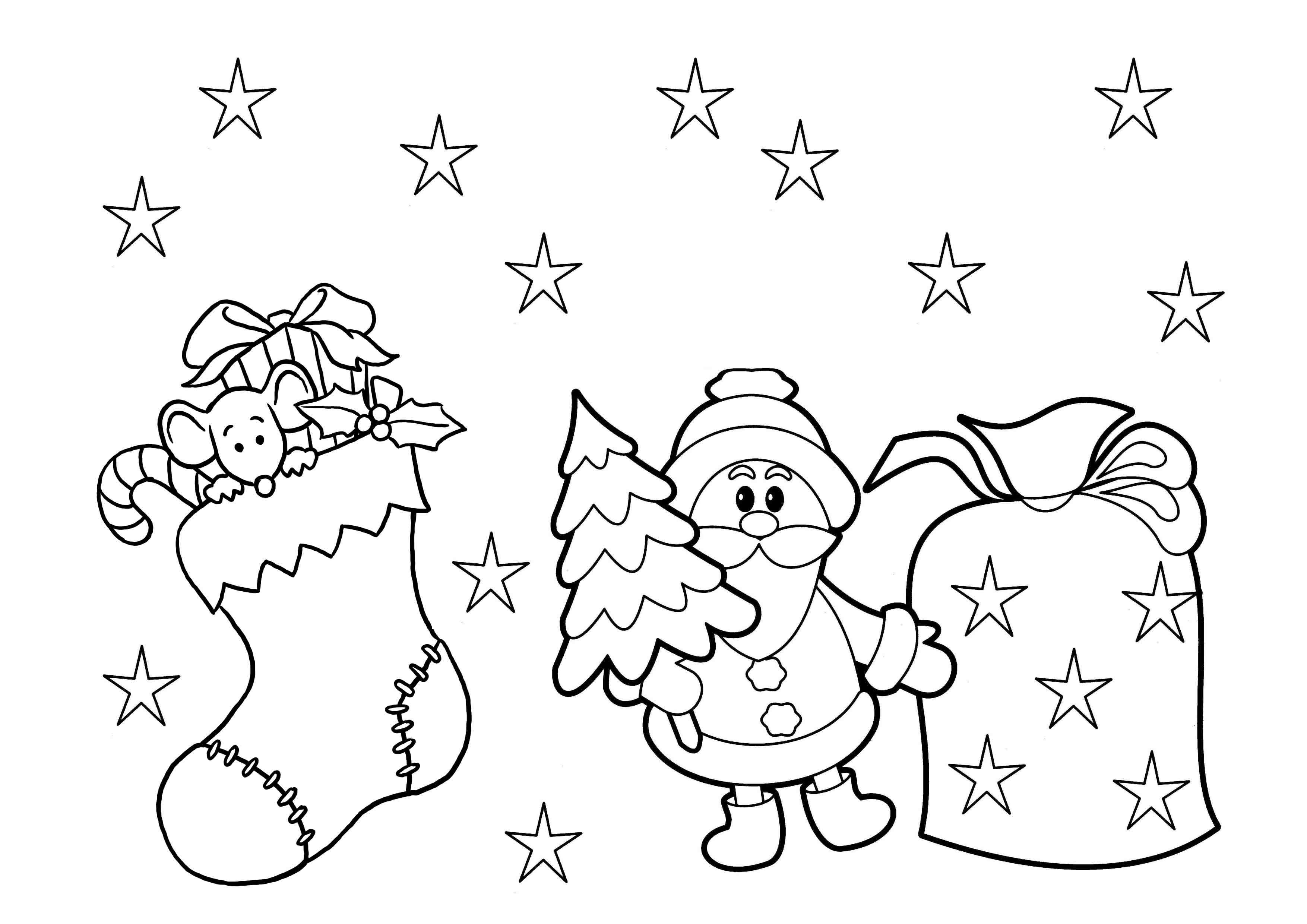 Christmas Coloring Pages Free Printable
 Print & Download Printable Christmas Coloring Pages for Kids
