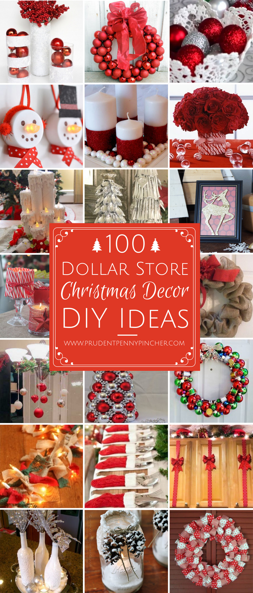 Christmas Decoration Ideas DIY
 100 Dollar Store Christmas Decor DIY Ideas Prudent Penny