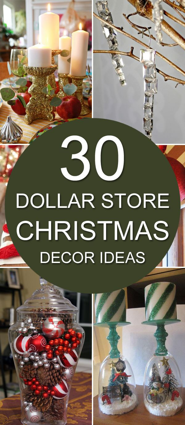 Christmas DIY Decor
 30 Dollar Store Christmas Decor Ideas