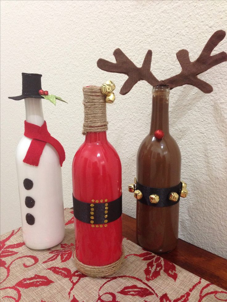 Christmas DIY Decoration Ideas
 Christmas crafts from old wine bottles