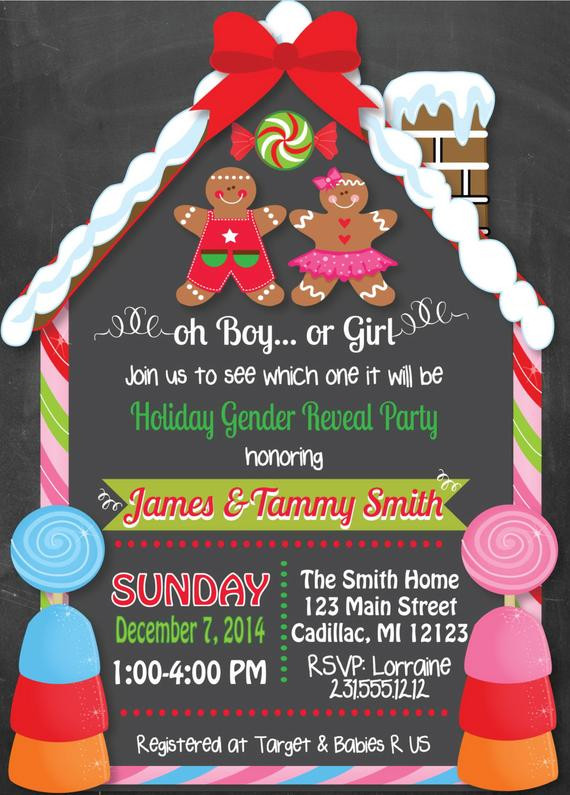 Christmas Gender Reveal Party Ideas
 Items similar to Chalkboard Christmas Gender Reveal