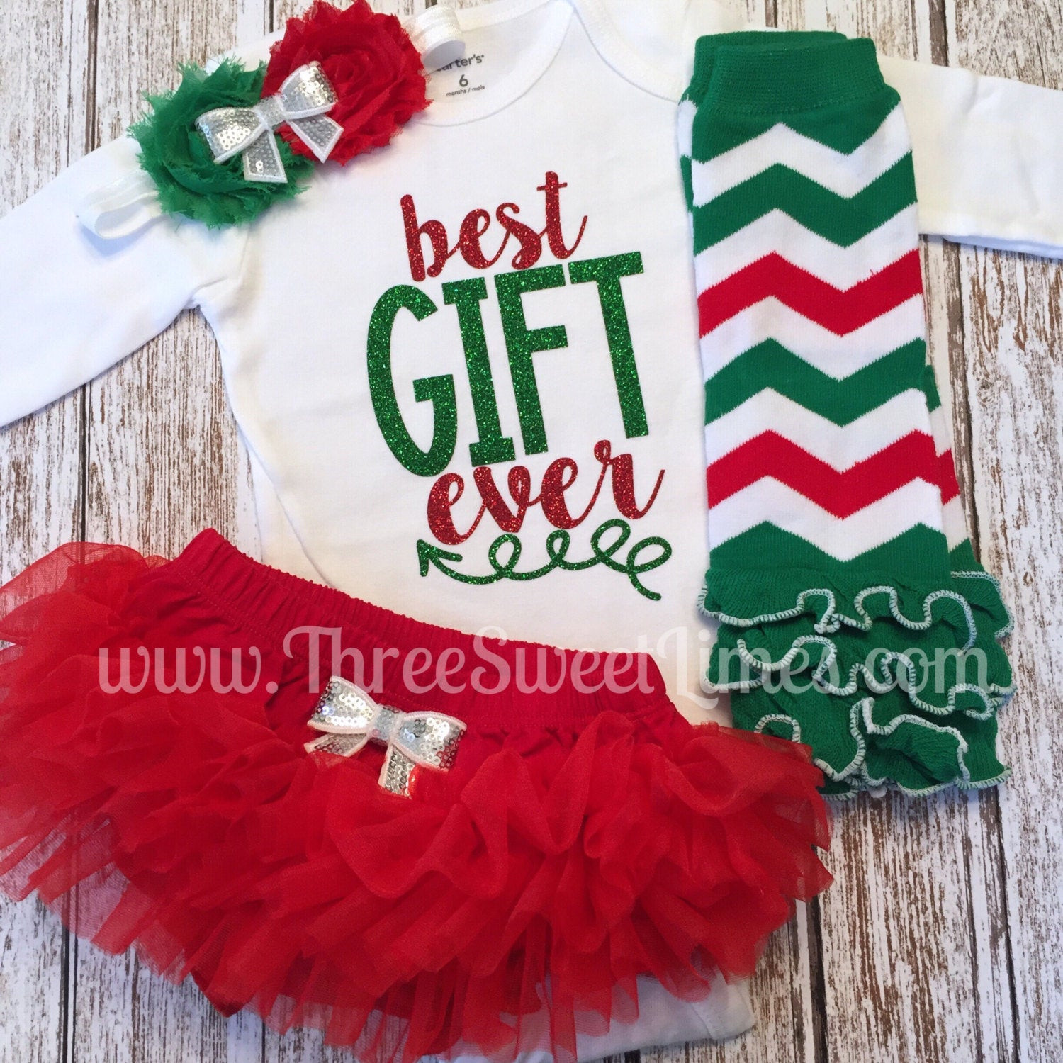 Christmas Gift Ideas For Baby Girl
 Baby Girl Christmas Outfit Best Gift Ever by ThreeSweetLimes