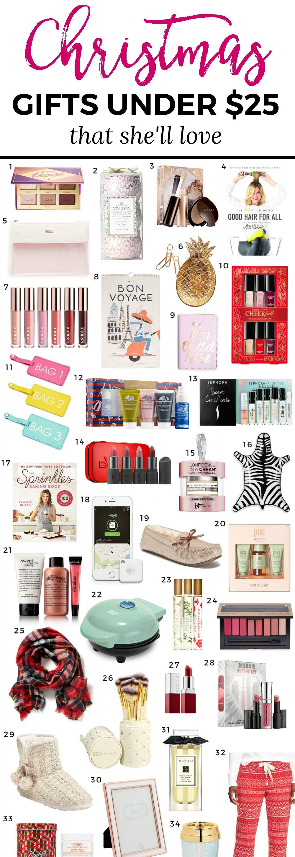 Christmas Gift Ideas Under $25
 The Best Christmas Gift Ideas for Women under $25