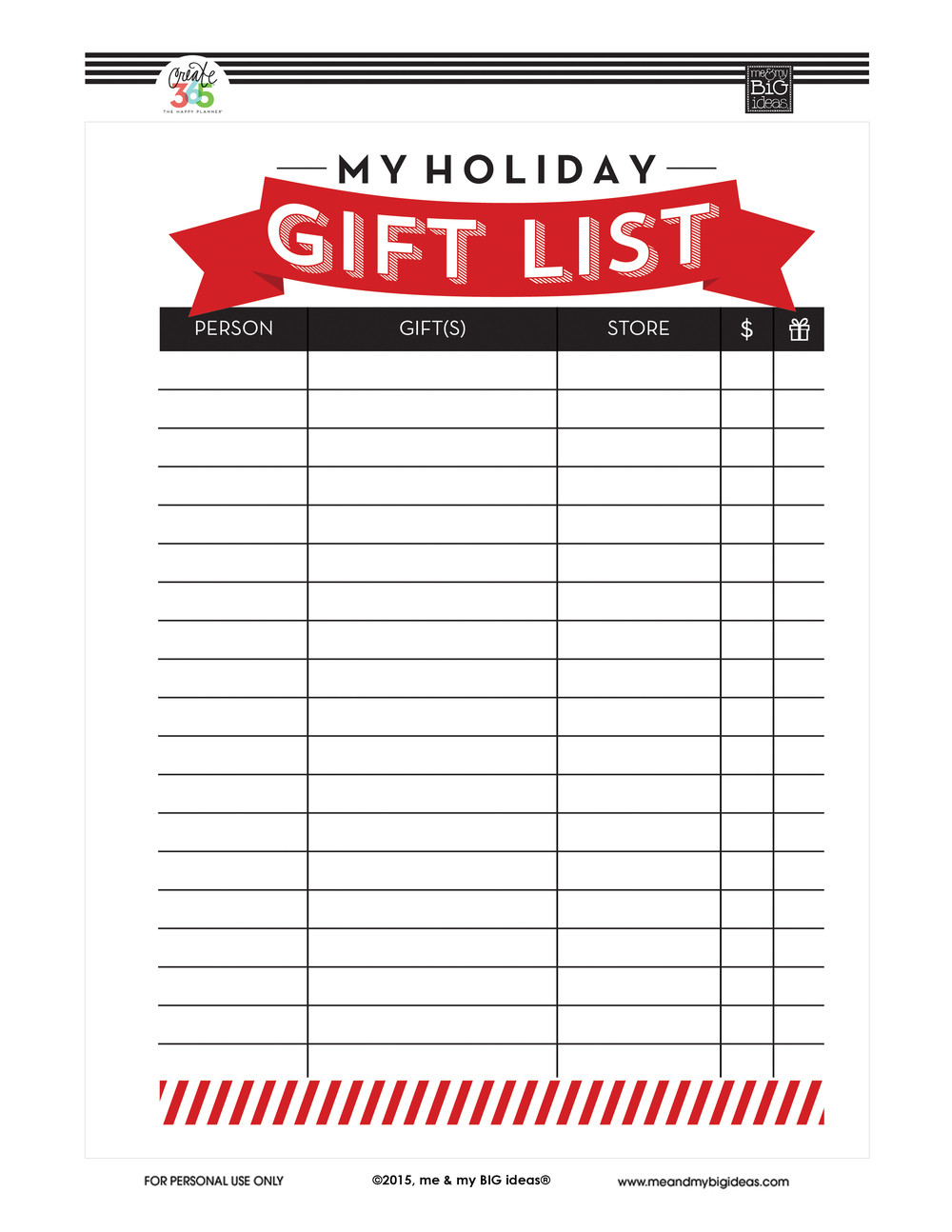 Christmas Gift List Ideas
 The Happy Planner™