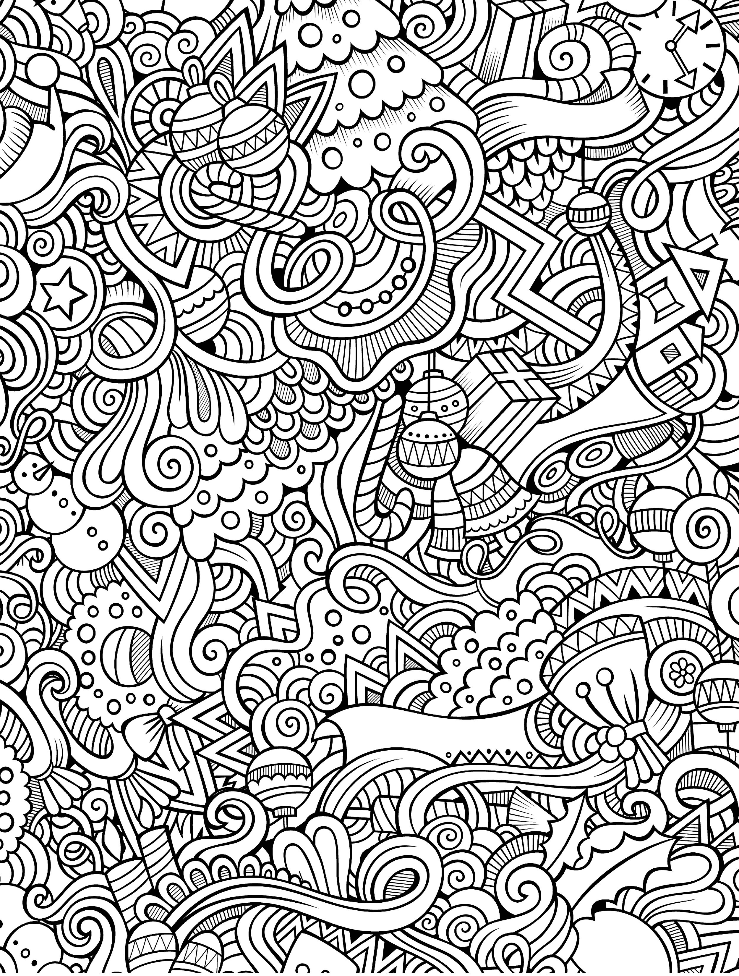 Christmas Girl Coloring Pages For Adults
 10 Free Printable Holiday Adult Coloring Pages