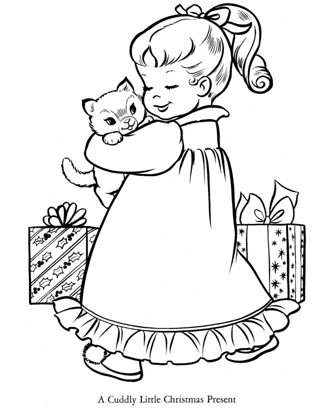 Christmas Girl Coloring Pages For Adults
 Little Girl Coloring Pages Printable AZ Coloring Pages