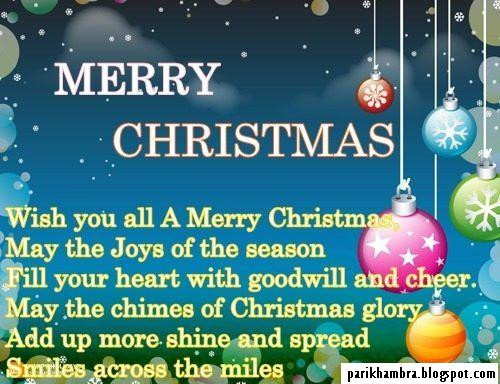 Christmas Images With Quotes
 Pari Khambra Merry Christmas Quotes For Friends