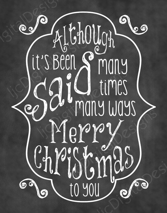 Christmas Lyrics Quotes
 Christmas Song Chalkboard Word Art Lyrics Printable