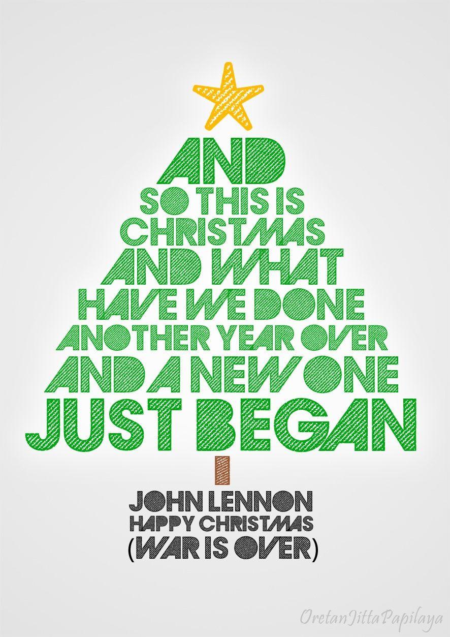 Christmas Lyrics Quotes
 Happy Christmas War Is Over John Lennon Lyric Quote