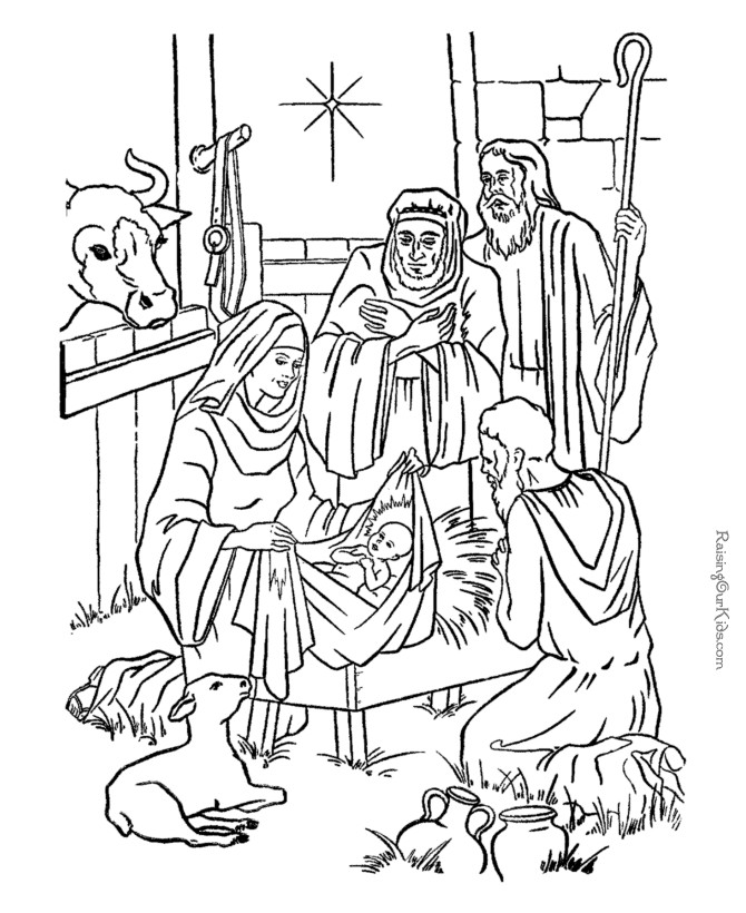Christmas Nativity Coloring Pages
 Coloring Pages Christmas Nativity AZ Coloring Pages