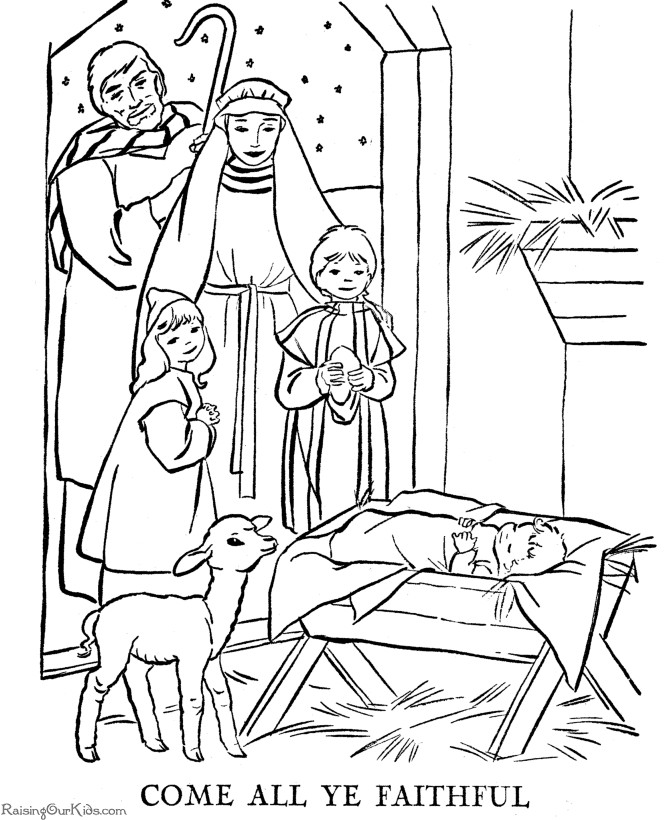 Christmas Nativity Coloring Pages
 Nativity Coloring Pages