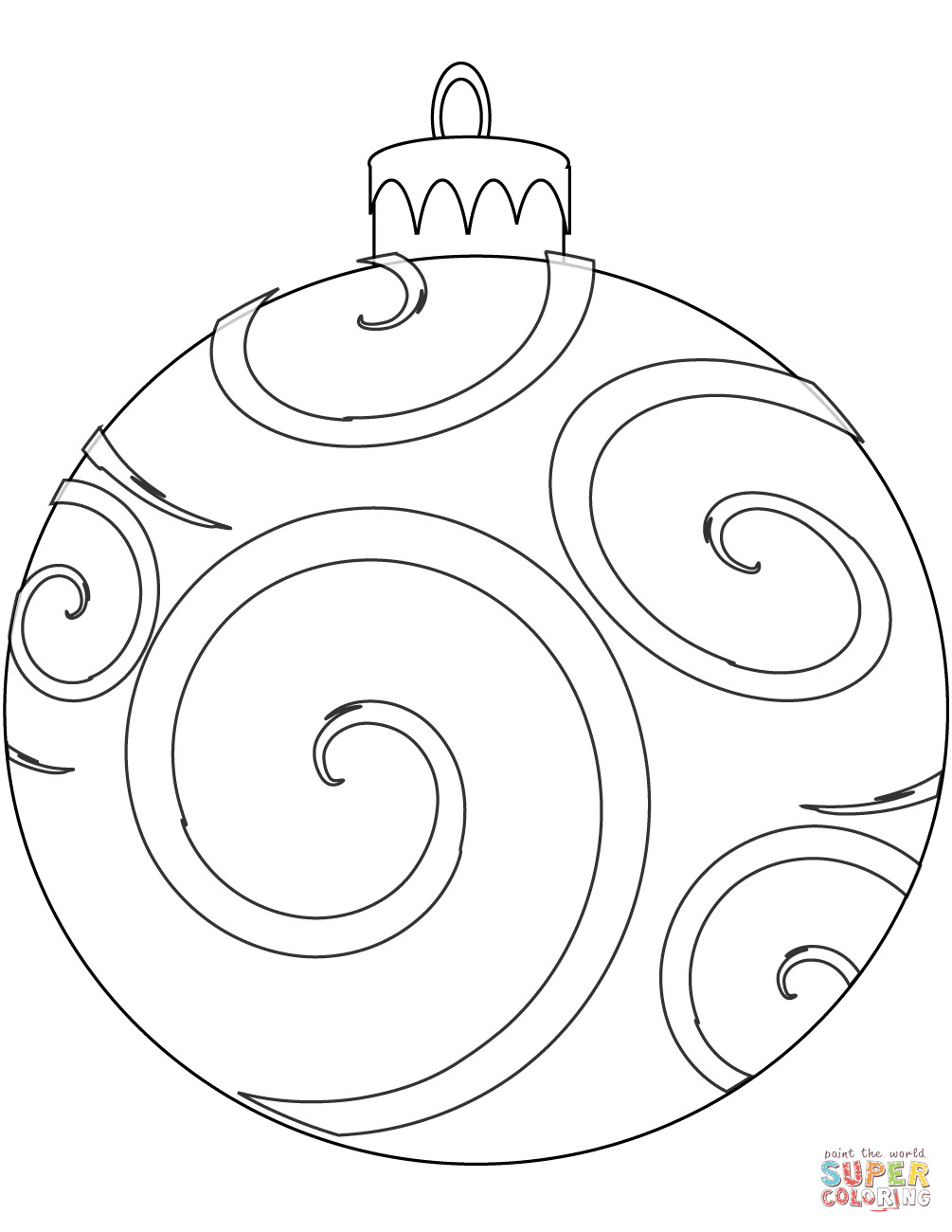 Christmas Ornaments Coloring Pages Printable
 Holiday Ornament coloring page