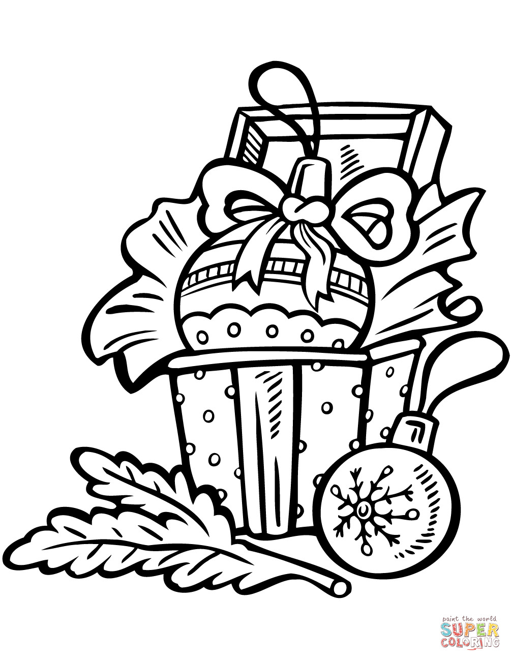 Christmas Ornaments Coloring Pages Printable
 Christmas Ornaments coloring page