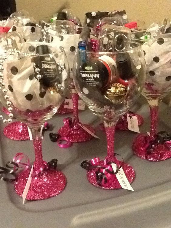 Christmas Party Theme Ideas For Adults
 Wine Glass Favors