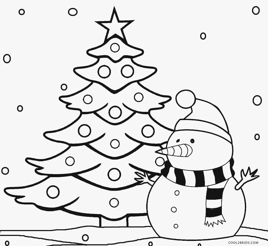 Christmas Printable Coloring Sheets
 Printable Christmas Tree Coloring Pages For Kids