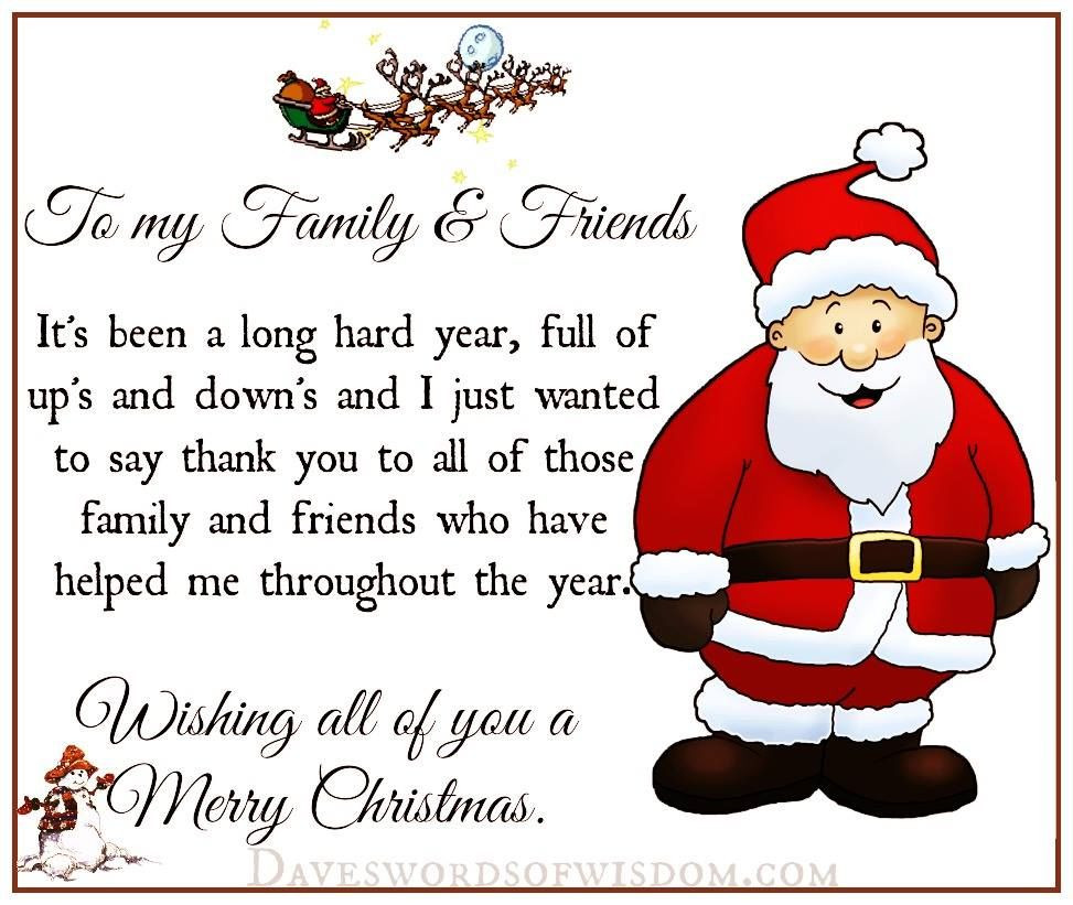 Christmas Quotes For Family And Friends
 Christmas Quote To My Family And Friends s