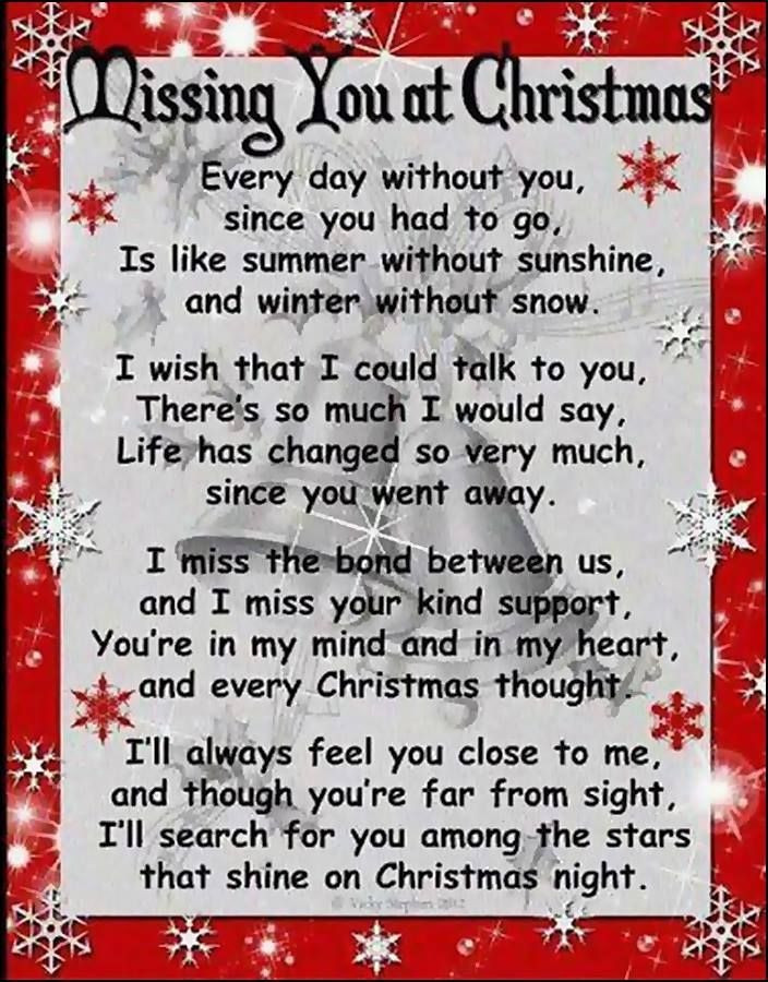 Christmas Quotes For Mom
 missing you at christmas christmas christmas ornaments