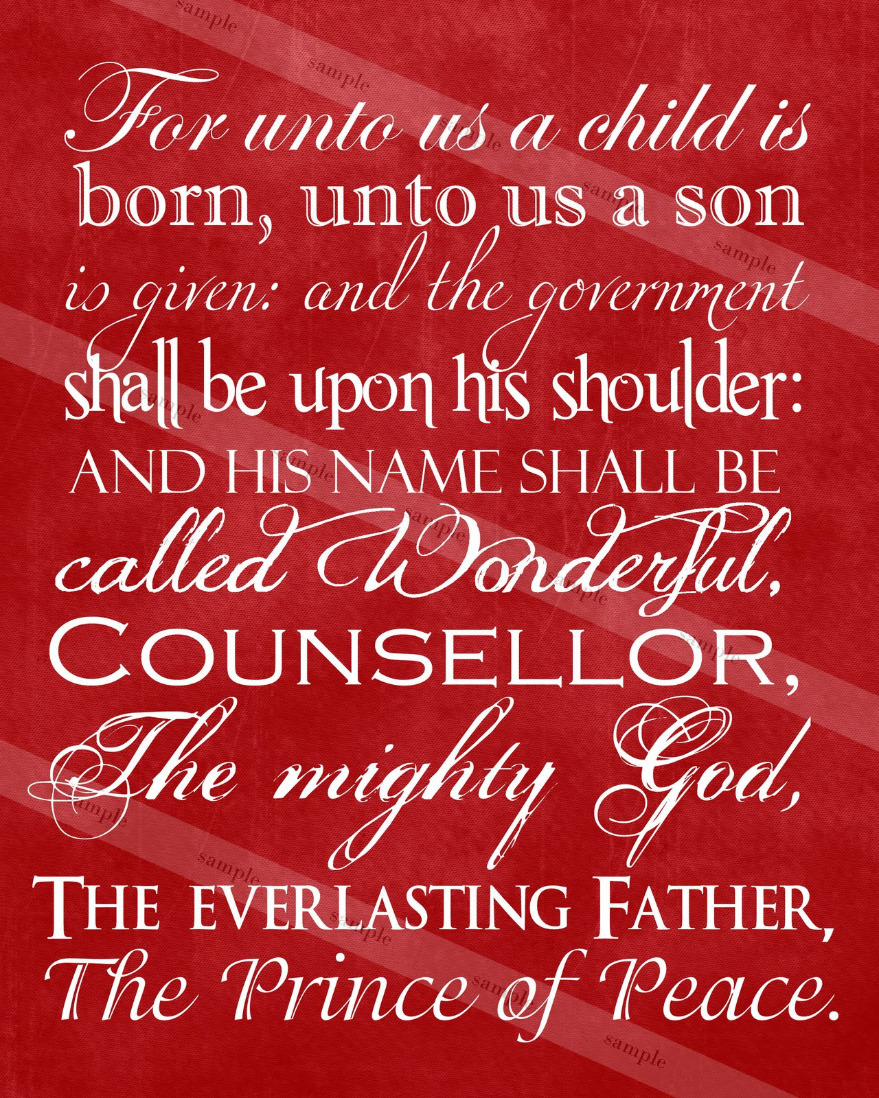 Christmas Scripture Quotes
 A Pocket full of LDS prints Christmas Scripture Print