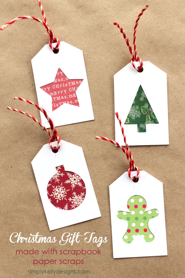 Christmas Tags DIY
 DIY Christmas Gift Tags With Scrapbook Paper Scraps And