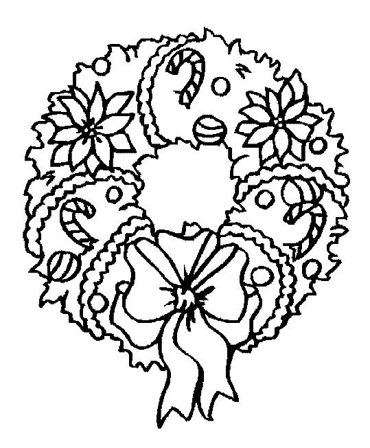 Christmas Wreath Coloring Pages
 Christmas Wreath Coloring Pages