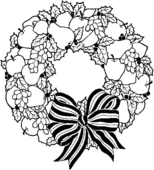 Christmas Wreath Coloring Pages
 Christmas Wreath Coloring Pages Wreath Ornaments