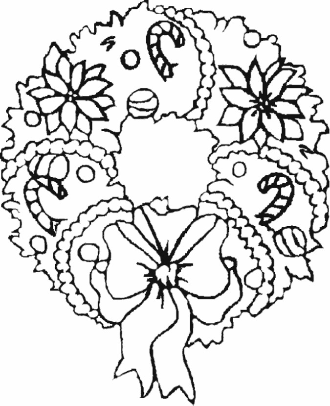 Christmas Wreath Coloring Pages
 The Holiday Site Christmas Wreaths Coloring Pages