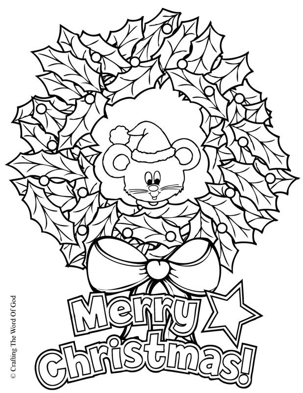 Christmas Wreath Coloring Pages
 Christmas Wreath Coloring Page Crafting The Word God