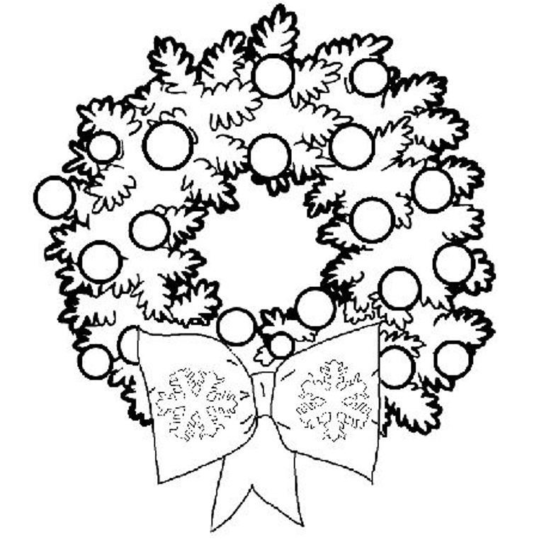 Christmas Wreath Coloring Pages
 Christmas Wreath Coloring Page Coloring Home