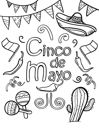 Cinco De Mayo Coloring Pages Printable
 Pin by Muse Printables on Coloring Pages at ColoringCafe
