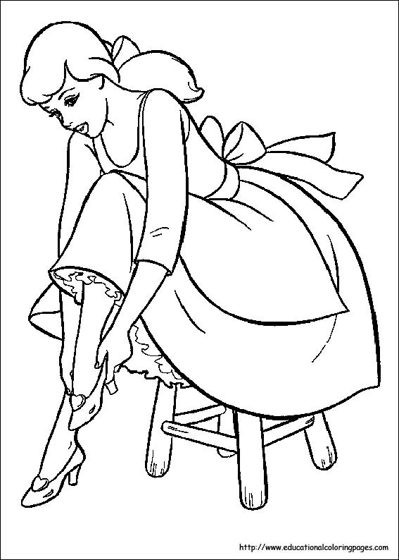 Cinderella Coloring Sheet
 Cinderella Coloring Pages free For Kids