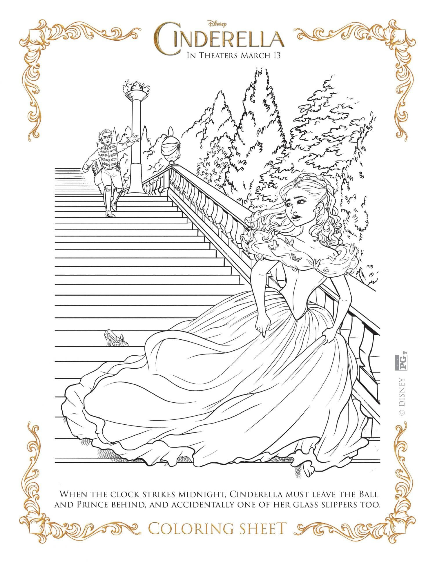 Cinderella Coloring Sheet
 NEW Disney s Cinderella Coloring Pages and Activity Sheets