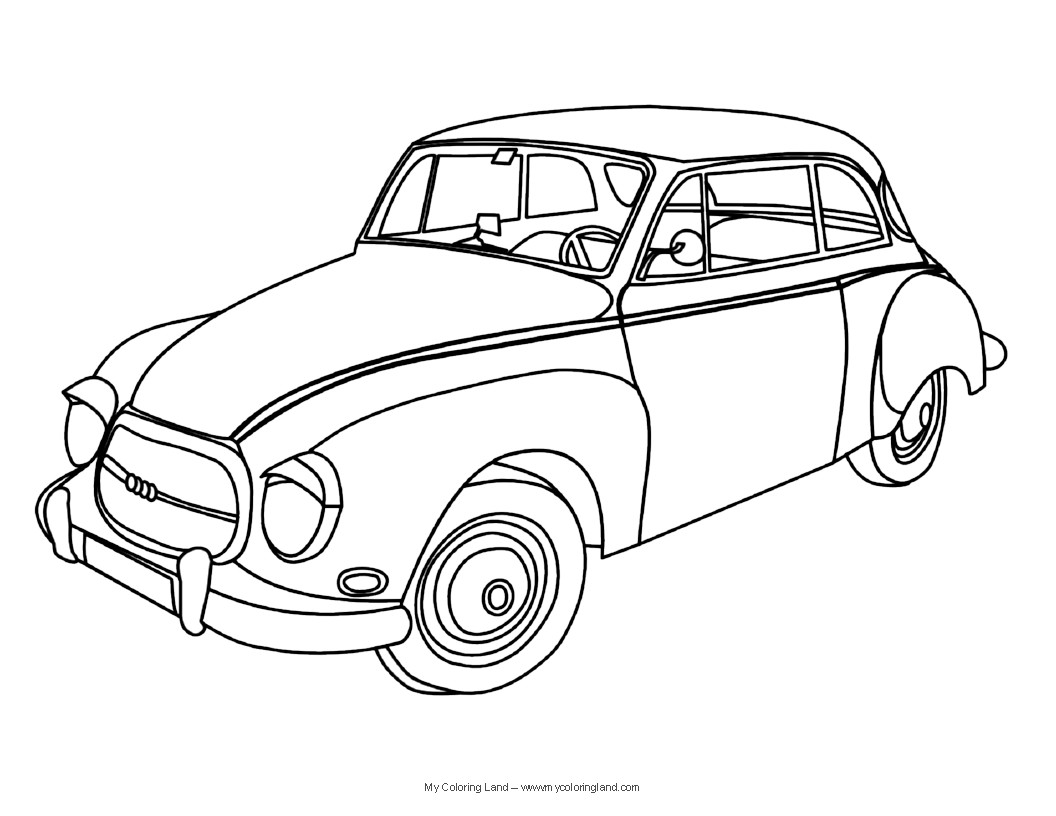 Classic Car Coloring Pages
 Cars My Coloring Land