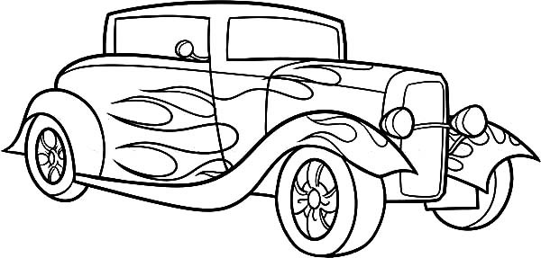 Classic Car Coloring Pages
 Hot Rod Coloring Pages AZ Coloring Pages